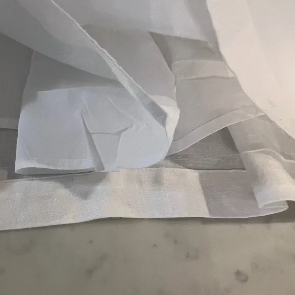 J. Jill Love Linen White Button Down Dress Petite Large EUC - Picture 4 of 5